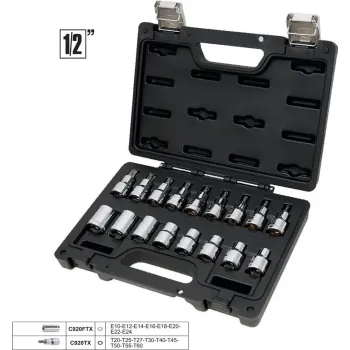 Beta Σετ Καρυδάκια 1/2 Torx 923E-FTX/C17 17τμχ Β009231017