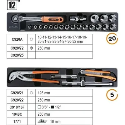 Beta Βαλίτσα με 91 Εργαλεία B021200911