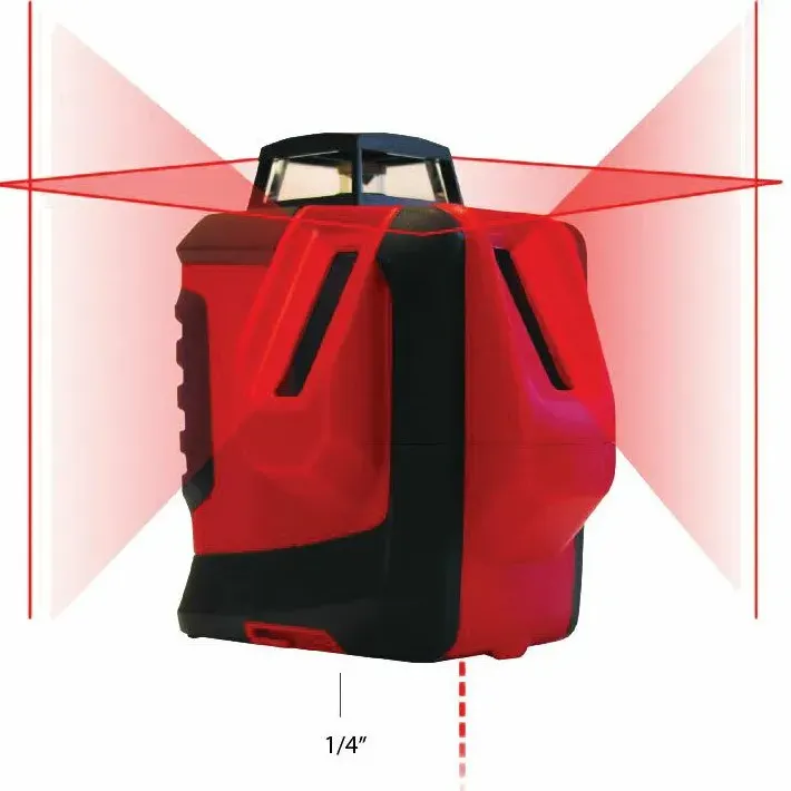 METRICA Red laser μετρητής απόστασης 360° με πολλαπλή λειτουργία M60814BR