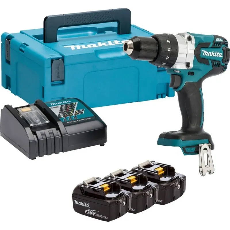 Makita Κρουστικό Δραπανοκατσάβιδο Μπαταρίας 18V 3x5Ah DHP481RT3J