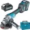 Makita XGT Τροχός 125mm Μπαταρίας 2x4Ah με Ρύθμιση Στροφών GA023GM201