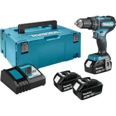 Makita Κρουστικό Δραπανοκατσάβιδο Μπαταρίας 18V 3x3Ah DHP485RF3J 