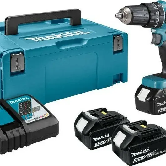 Makita Κρουστικό Δραπανοκατσάβιδο Μπαταρίας 18V 3x3Ah DHP485RF3J 