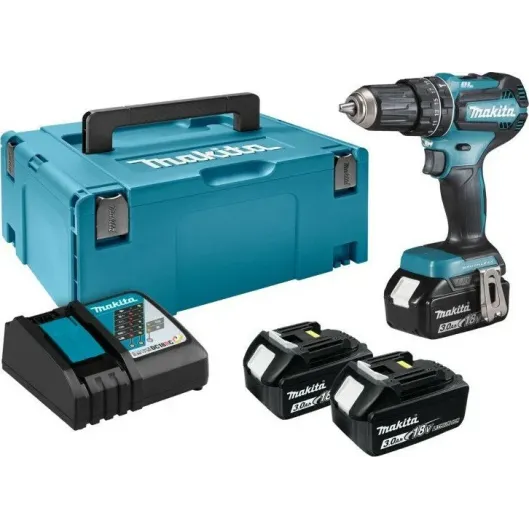 Makita Κρουστικό Δραπανοκατσάβιδο Μπαταρίας 18V 3x3Ah DHP485RF3J 