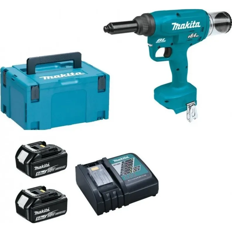 MAKITA ΠΡΙΤΣΙΝΑΔΟΡΟΣ 18V BL MOTOR ΜΕ ΜΠΑΤΑΡΙΕΣ ΚΑΙ ΤΑΧΥΦΟΡΤΙΣΤΗ ΣΕ MAKPAC DRV250RTJ