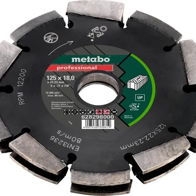 Metabo Διαμαντόδισκοι Για Αρμοκόφτες Professional Up 125mm 6.28298.00