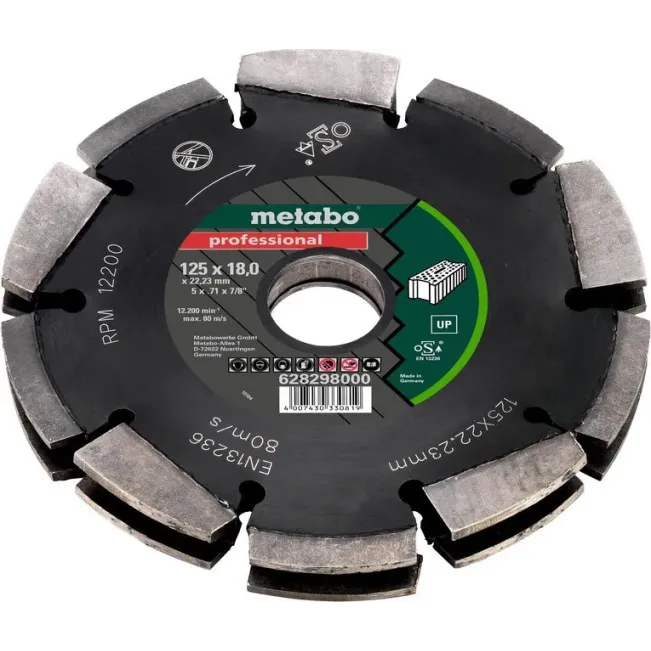 Metabo Διαμαντόδισκοι Για Αρμοκόφτες Professional Up 125mm 6.28298.00