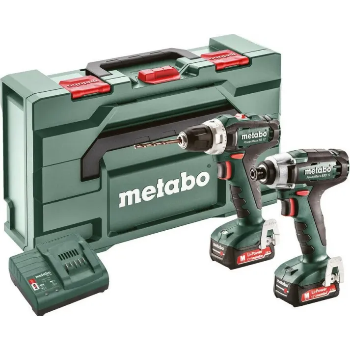 METABO 18 VOLT COMBO SET ΜΠΑΤΑΡΙΑΣ 2.1.10 BL LIHD SB 18 LT BL + SSD 18 LTX 200 BL 6.851240.00