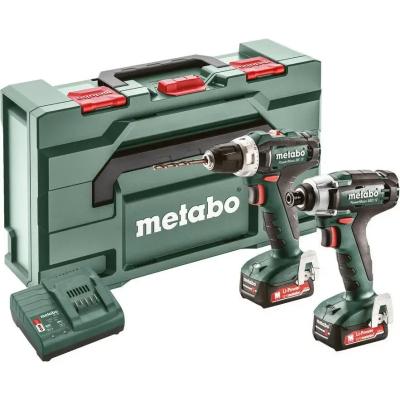 METABO 18 VOLT COMBO SET ΜΠΑΤΑΡΙΑΣ 2.1.10 BL LIHD SB 18 LT BL + SSD 18 LTX 200 BL 6.851240.00
