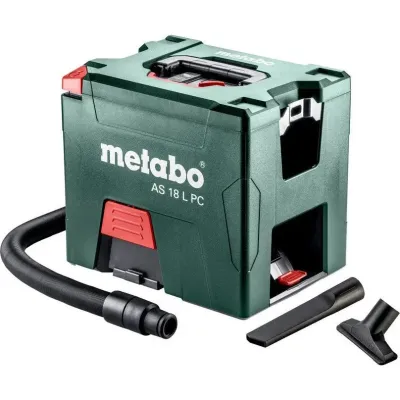 METABO 18 Volt Σκούπα Γενικών Χρήσεων Μπαταρίας AS 18 L PC με χειροκίνητο φίλτρο καθαρισμού 6.02021.85