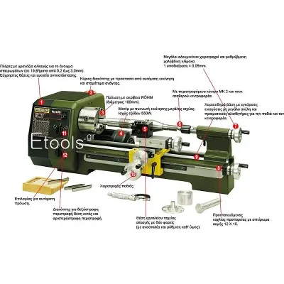 PROXXON  ΤΟΡΝΟΣ ΑΚΡΙΒΕΙΑΣ PD 400 2440090