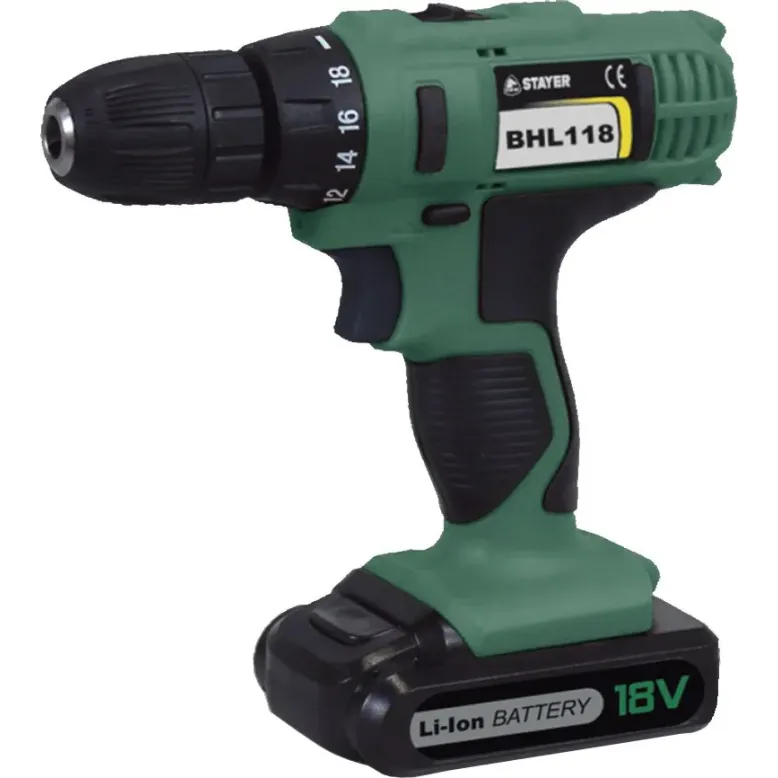 Stayer Δραπανοκατσάβιδο Μπαταρίας 18V 2x1.3Ah BHL118PK