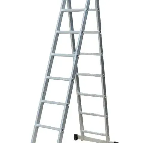 Inox Kiss Επεκτεινόμενη σκάλα αλουμινίου 2x10 σκαλοπατιών LAD210