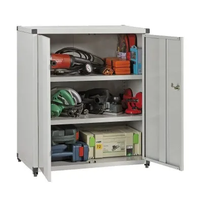 Ντουλάπα μεταλλική με 4 ράφια 80x44x93 cm Γκρι MINI80G