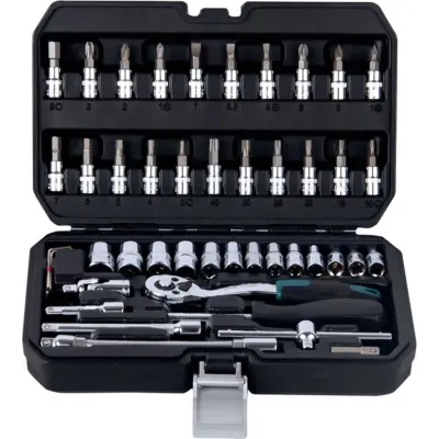 Bormann pro BHT5100 Καρυδάκια 1/4 Με Καστάνια - Προέκταση Σετ 46 Τεμ. 024675