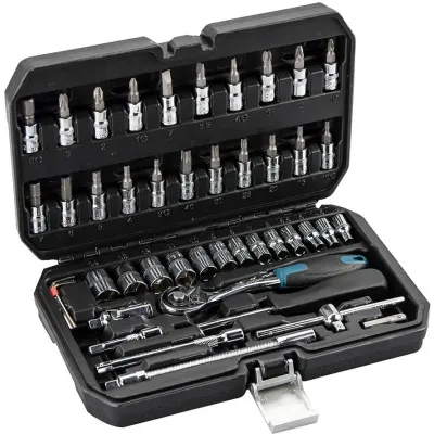Bormann pro BHT5100 Καρυδάκια 1/4 Με Καστάνια - Προέκταση Σετ 46 Τεμ. 024675