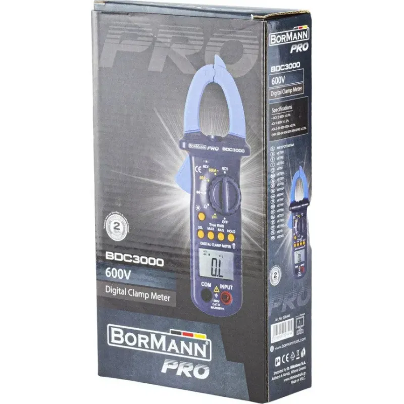 BORMANN PRO BDC3000 Αμπεροτσιμπίδα Ψηφιακή 600V 028444