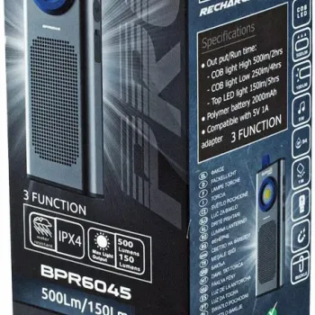 BORMANN PRO BPR6045 ΦΑΚΟΣ ΕΠΑΝΑΦΟΡΤΙΖΟΜΕΝΟΣ ΤΡΙΠΛΗΣ ΛΕΙΤΟΥΡΓΙΑΣ BLUETOOTH ΗΧΕΙΟ, ΑΔΙΑΒΡΟΧΟΣ 030072