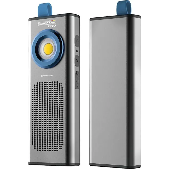 BORMANN PRO BPR6045 ΦΑΚΟΣ ΕΠΑΝΑΦΟΡΤΙΖΟΜΕΝΟΣ ΤΡΙΠΛΗΣ ΛΕΙΤΟΥΡΓΙΑΣ BLUETOOTH ΗΧΕΙΟ, ΑΔΙΑΒΡΟΧΟΣ 030072