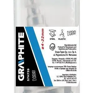 GRAPHITE Φρέζα κωνική μετρική 4-22mm 57H739