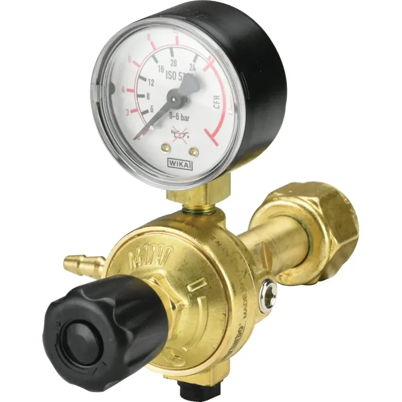 OXYTURBO Ρυθμιστής Αερίου Argon CO2 Μικρός με Ενσωματωμένο Ρακόρ 44824