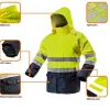 NEO TOOLS Μπουφάν εργασίας υψηλής ευκρίνειας κίτρινο με κουκούλα 81-720