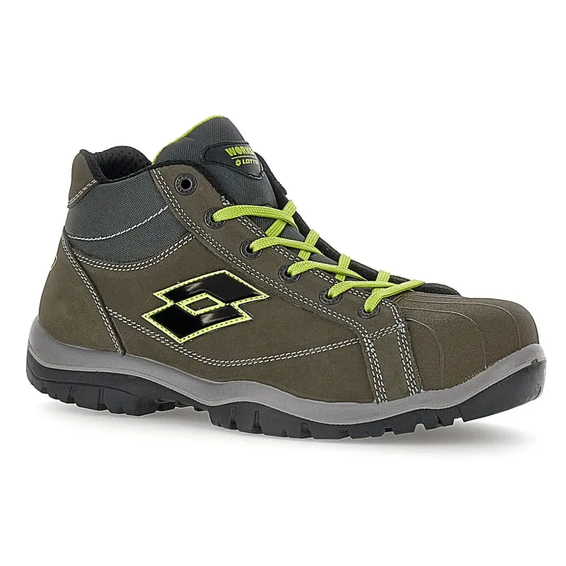 LOTTO JUMP 350 II MID S3L SR FO Παπούτσια Ασφαλείας MAJOR BROWN/ALL BLACK/ACACIA GREEN 218702 AR4