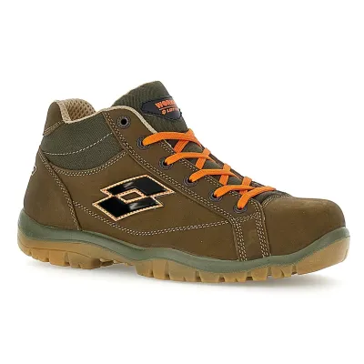LOTTO JUMP 300 II MID S3L SR FO Παπούτσι Ασφαλείας MILITARY OLIVE/ ALL BLACK/SAMBA ORANGE  218703 AR3