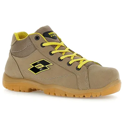 LOTTO JUMP 300 II MID S3L SR FO Παπούτσι Ασφαλείας COBBLESAND/ALL BLACK/BLAZING YELLOW 218703 AR5