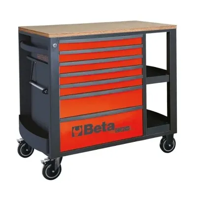 BETA Τρόλεϊ με 7 συρτάρια και πλευρικά ράφια RSC24L/7-R