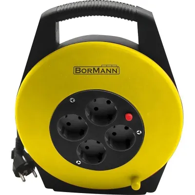 BORMAN BCR2220 ΜΠΑΛΑΝΤΕΖΑ ΚΑΡΟΥΛΙ ΜΕ ΠΡΟΣΤΑΣΙΑ ΥΠΕΡΘΕΡΜΑΝΣΗΣ 15m 3x1.5mm ΚΛΕΙΣΤΟΥ ΤΥΠΟΥ, 4 ΠΡΙΖΕΣ 054030
