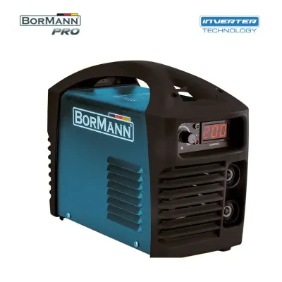 Bormann - Ηλεκτροκολληση Inverter 200A, Αποδοση 200Α/60%, Ψηφ.Οθονης, Μεγ.Ηλεκτροδιο 4Mm, Περιλαμβανει Καλωδια Biw2010 060437