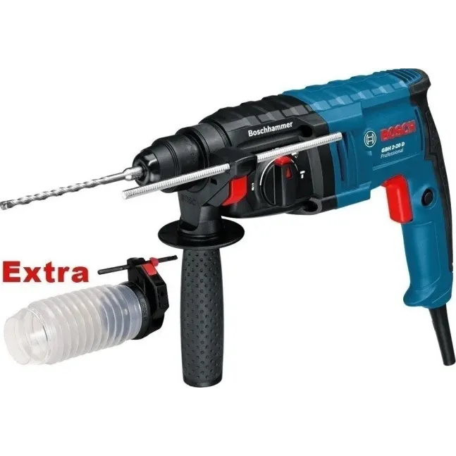 BOSCH Περιστροφικό πιστολέτο GBH 2-20 D με ΔΩΡΟ προσάρτημα συλλογής σκόνης 061125A405