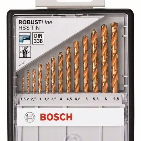 BOSCH Σετ ελικοειδών τρυπανιών HSS από τιτάνιο 2607010539