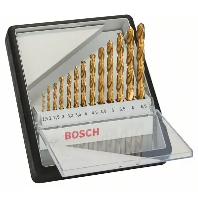 BOSCH Σετ ελικοειδών τρυπανιών HSS από τιτάνιο 2607010539