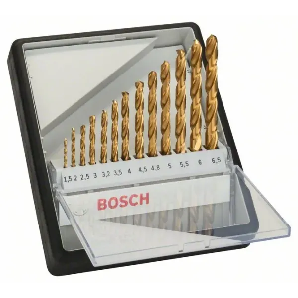 BOSCH Σετ ελικοειδών τρυπανιών HSS από τιτάνιο 2607010539