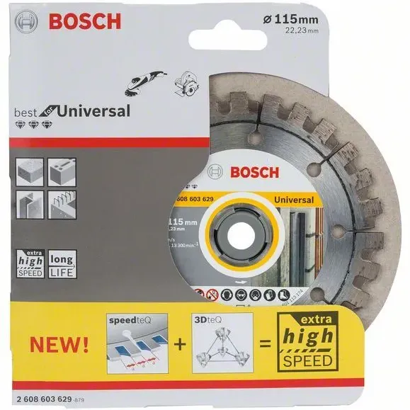 BOSCH Διαμαντόδισκος 115mm κοπής Best for Universal 2608603629