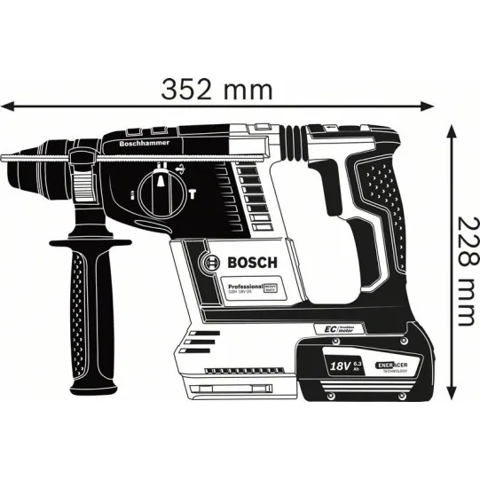 BOSCH GBH 18V-26 Περιστροφικό Πιστολέτο Professional (Solo) 0611909001