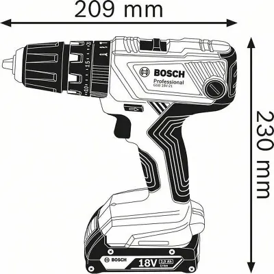 BOSCH GSB 18V-21 ΚΡΟΥΣΤΙΚΟ ΔΡΑΠΑΝΟΚΑΤΣΑΒΙΔΟ ΜΠΑΤΑΡΙΑΣ  PROFESSIONAL 0.601.9H1.102