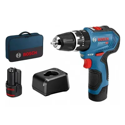 BOSCH GSB 12V-30 Κρουστικό Δραπανοκατσάβιδο (2x2,0Ah) Brushless Motor 06019G9104