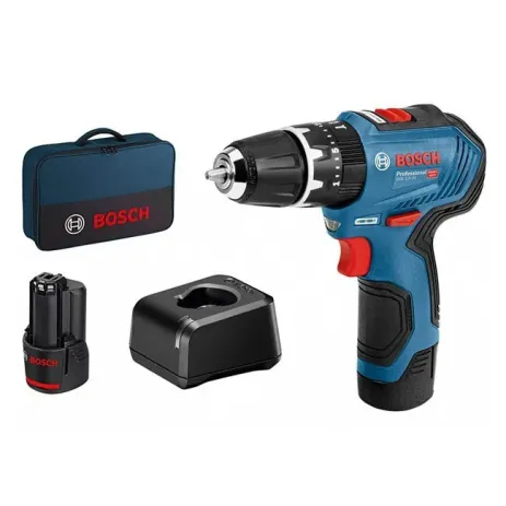 BOSCH GSB 12V-30 Κρουστικό Δραπανοκατσάβιδο (2x2,0Ah) Brushless Motor 06019G9104