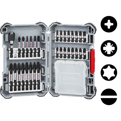 BOSCH Σετ 31 τεμαχίων Κατσαβιδόλαμων Pick and Clic Impact Control 2608522366