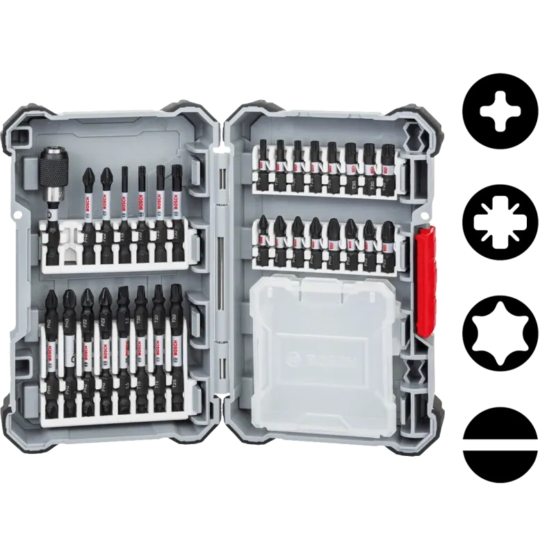 BOSCH Σετ 31 τεμαχίων Κατσαβιδόλαμων Pick and Clic Impact Control 2608522366