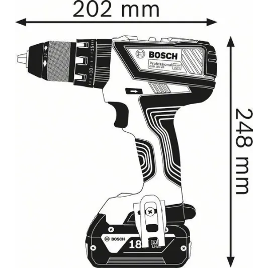 BOSCH ΚΡΟΥΣΤΙΚΟ ΔΡΑΠΑΝΟΚΑΤΣΑΒΙΔΟ GSB 18V-28 PROFESSIONAL 0.615.990.K7J