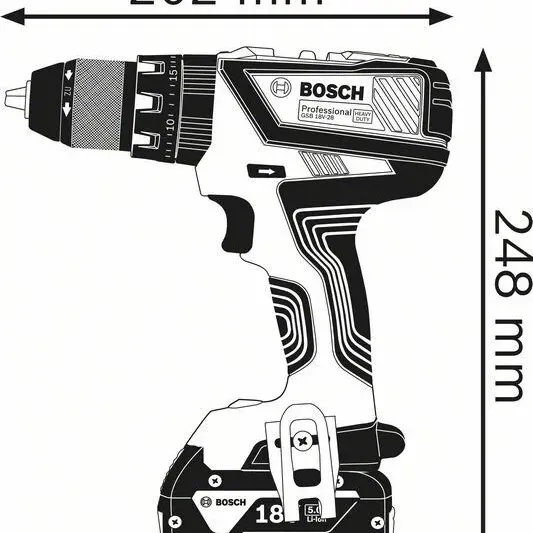 BOSCH ΚΡΟΥΣΤΙΚΟ ΔΡΑΠΑΝΟΚΑΤΣΑΒΙΔΟ GSB 18V-28 PROFESSIONAL 0.615.990.K7J