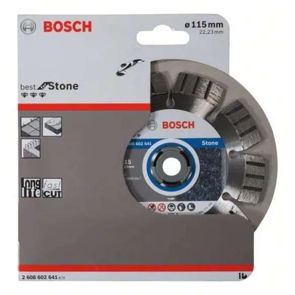 BOSCH Διαμαντόδισκος Κοπής 115mm Best for Stone 2608602641