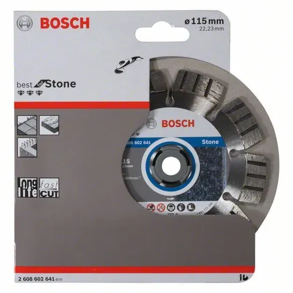 BOSCH Διαμαντόδισκος Κοπής 115mm Best for Stone 2608602641