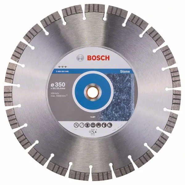 BOSCH Διαμαντόδισκος Κοπής 350mm Best for Stone 2608602648