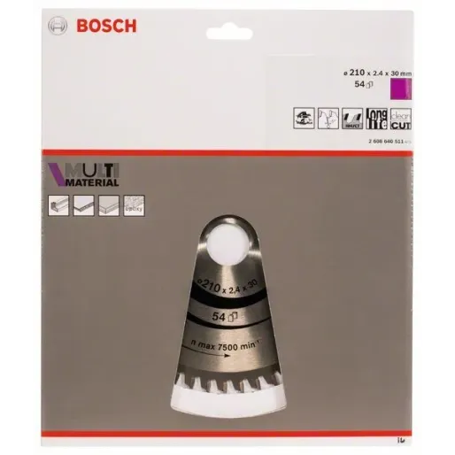 BOSCH Πριονόδισκος 210mm Multi Material 2608640511