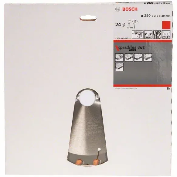 BOSCH Πριονόδισκος 250mm Speedline Wood 2608640680